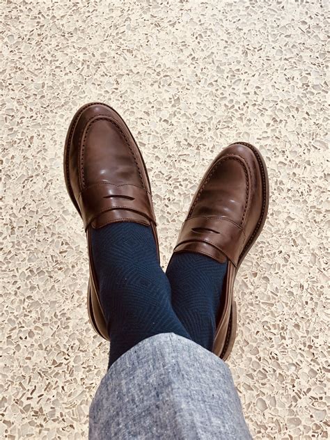 penny loafers with socks